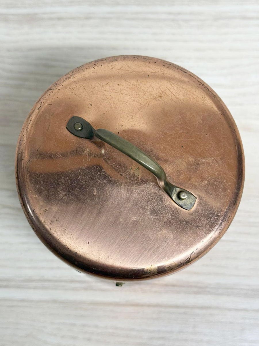 vintage copper kitchen tea canister - good market thrift store