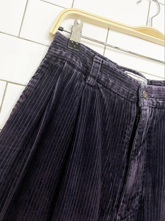 vintage corporate gear chunky cord pleated trousers | munsingwear - good market thrift store