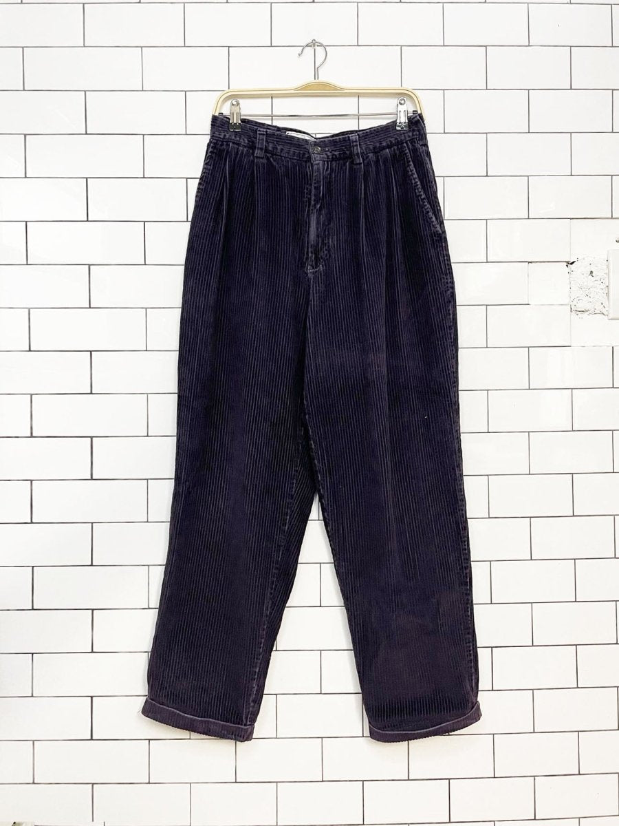 vintage corporate gear chunky cord pleated trousers | munsingwear - good market thrift store