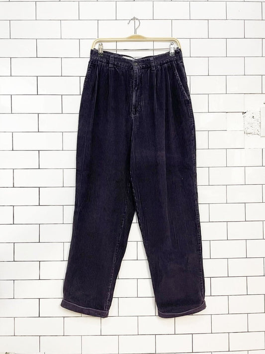 vintage corporate gear chunky cord pleated trousers | munsingwear - good market thrift store