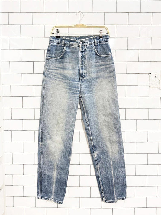 vintage cote d'azur distressed high waist mom jeans - good market thrift store