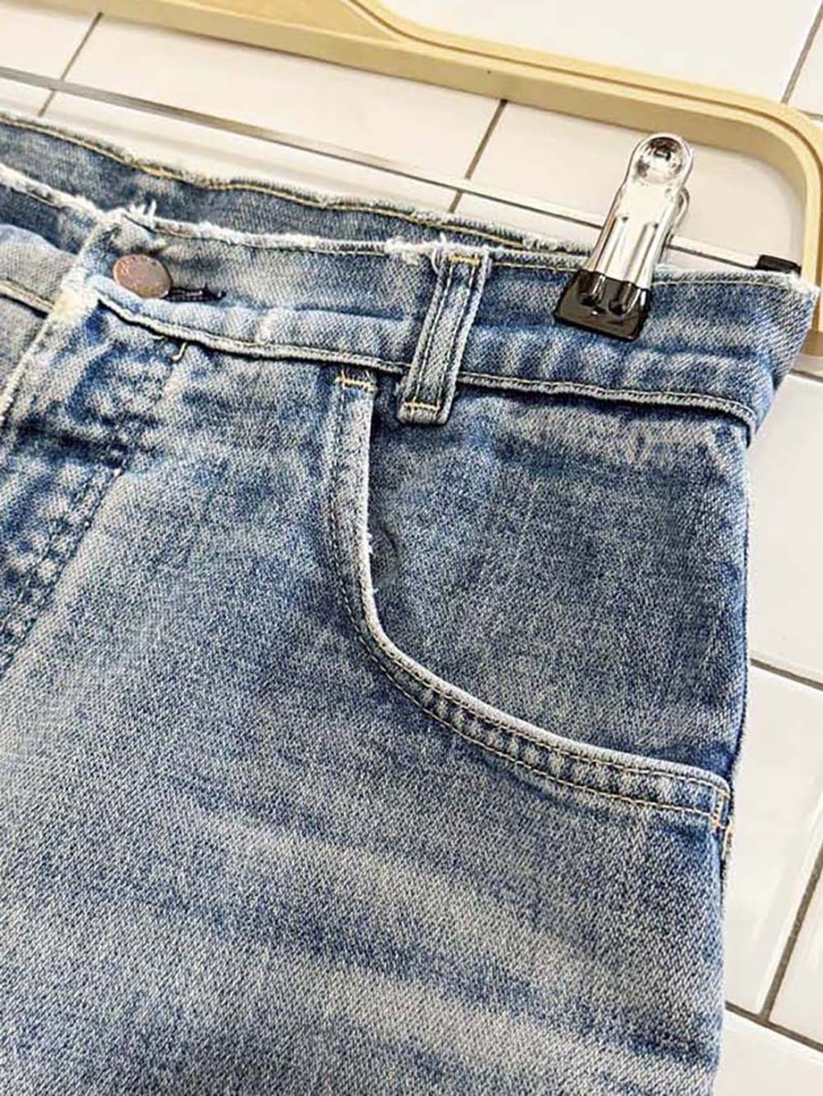 vintage cote d'azur distressed high waist mom jeans - good market thrift store