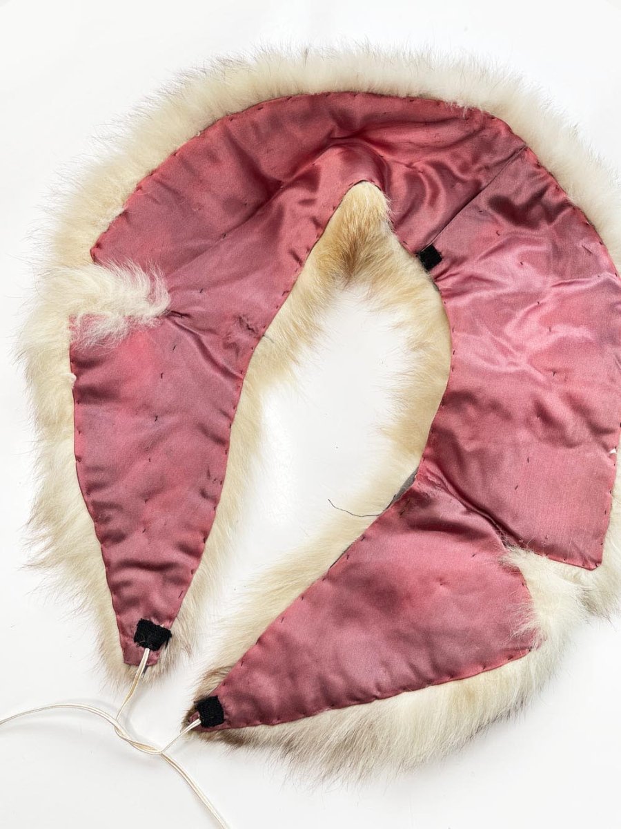 vintage coyote fur notch lapel stole tie collar - good market thrift store