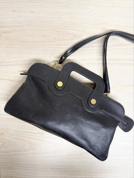 vintage creation cornell leather satchel shoulder bag | detachable strap - good market thrift store