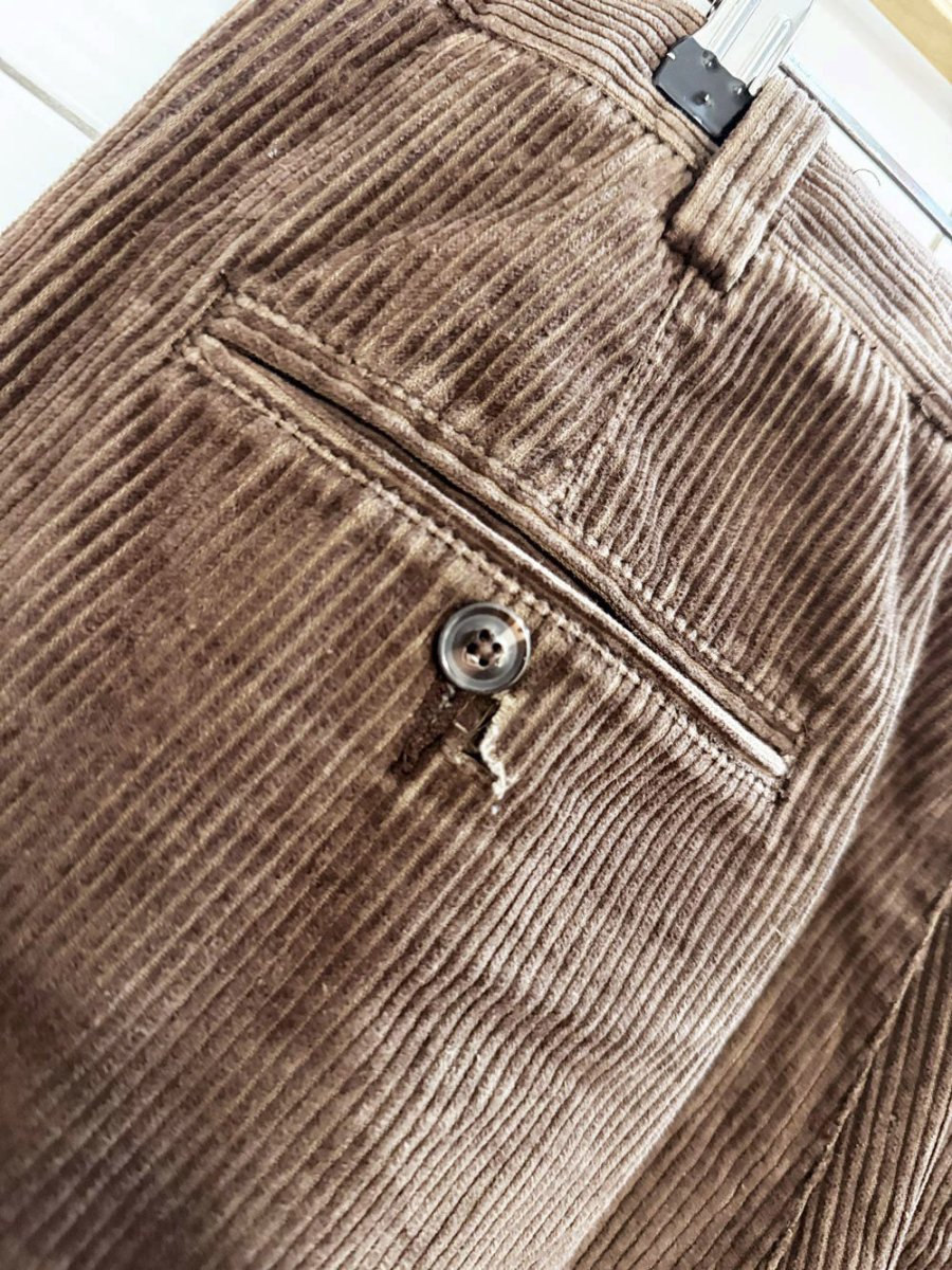 vintage croft & barrow chunky cord pleated cuffed trousers - good market thrift store