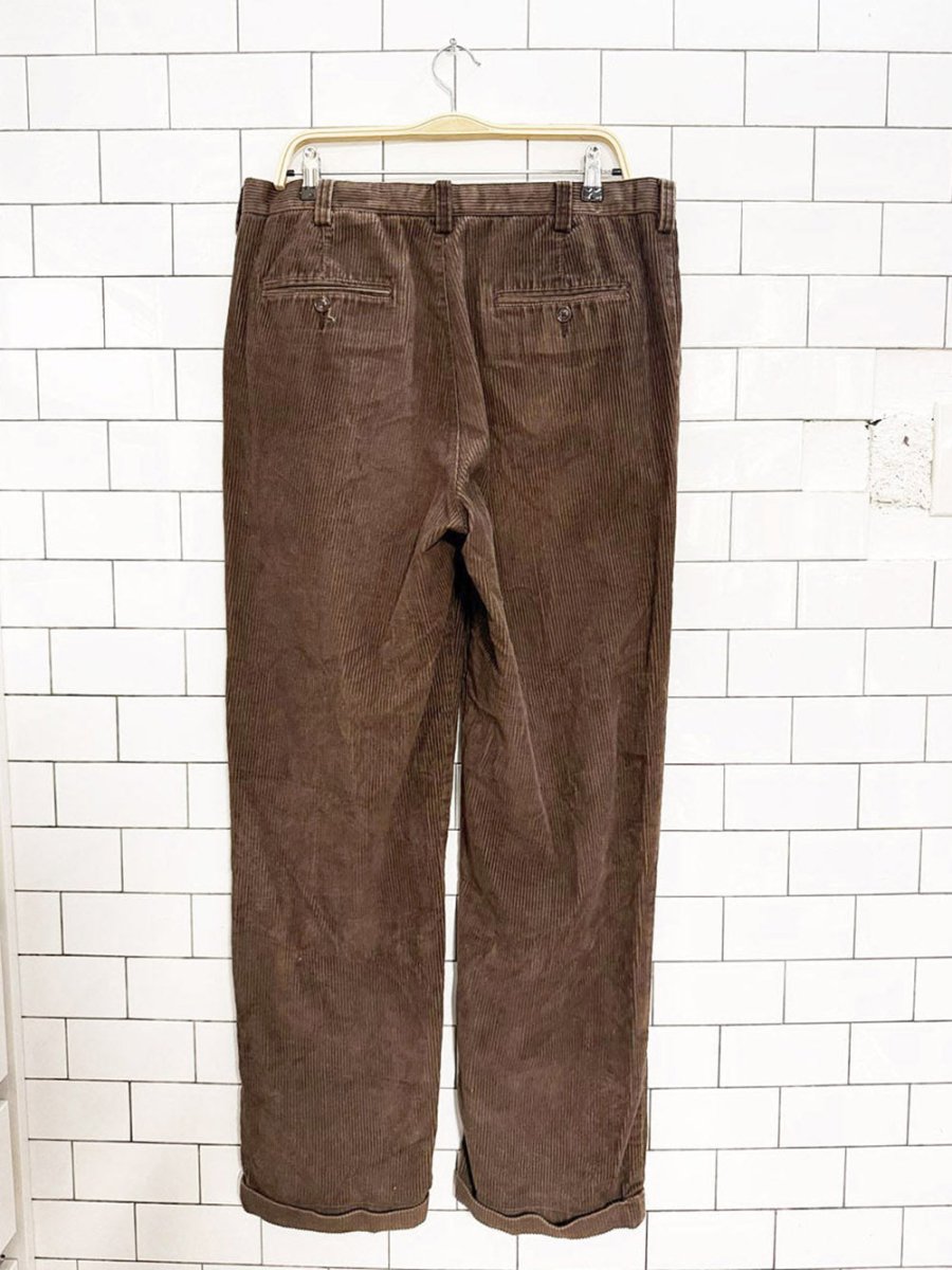 vintage croft & barrow chunky cord pleated cuffed trousers - good market thrift store