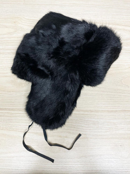 vintage crown cap rabbit fur trapper hat - good market thrift store