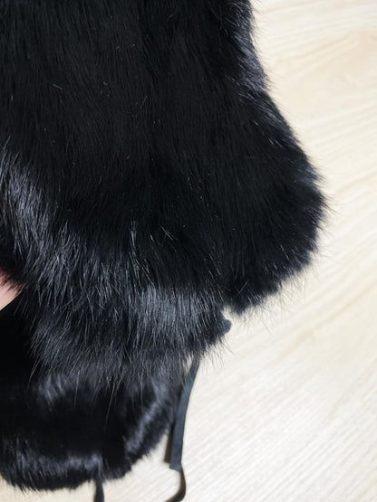 vintage crown cap rabbit fur trapper hat - good market thrift store