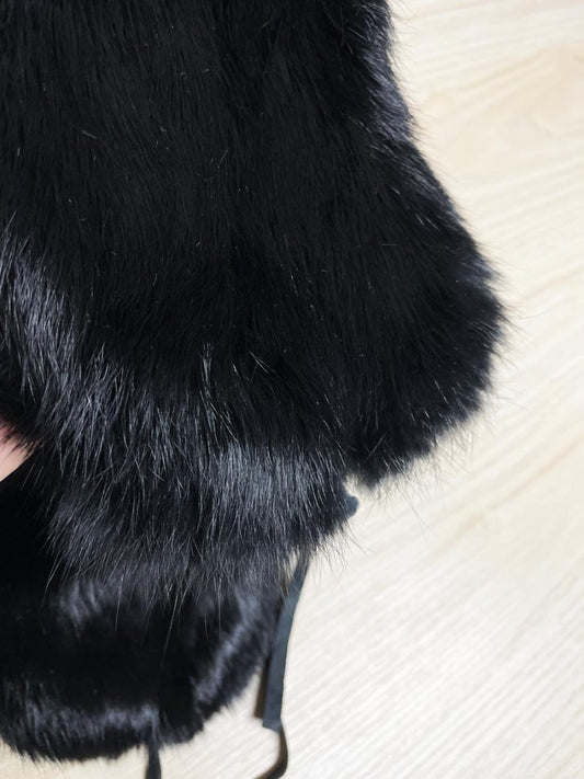 vintage crown cap rabbit fur trapper hat - good market thrift store