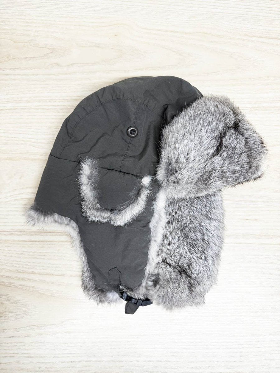 vintage crown cap rabbit fur trapper hat - good market thrift store