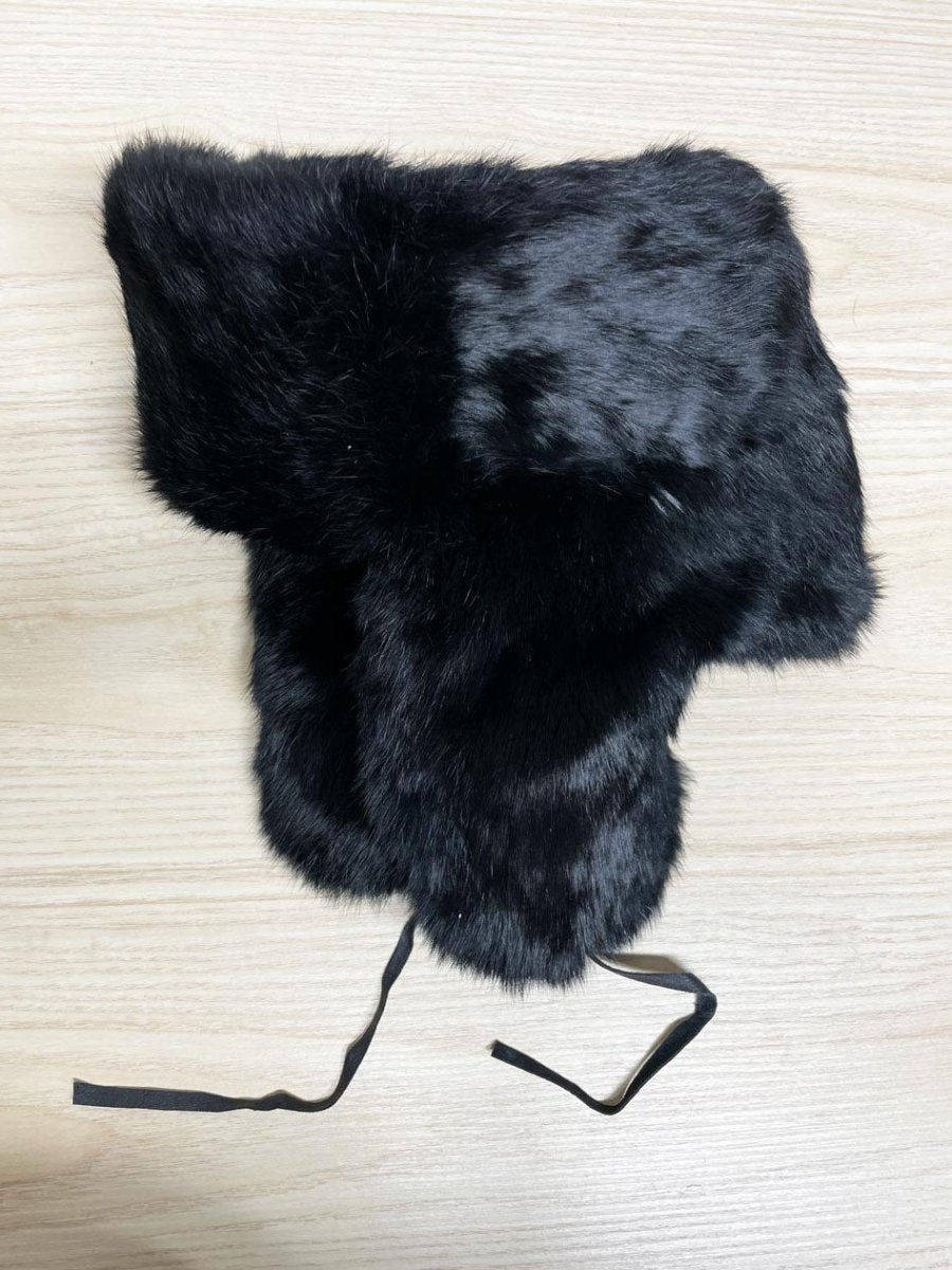 vintage crown cap rabbit fur trapper hat - good market thrift store