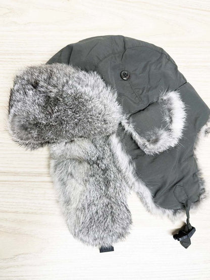 vintage crown cap rabbit fur trapper hat - good market thrift store