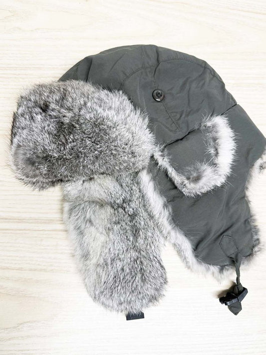 vintage crown cap rabbit fur trapper hat - good market thrift store