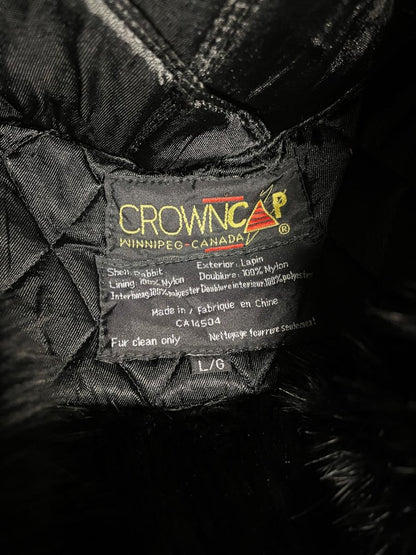 vintage crown cap rabbit fur trapper hat - good market thrift store