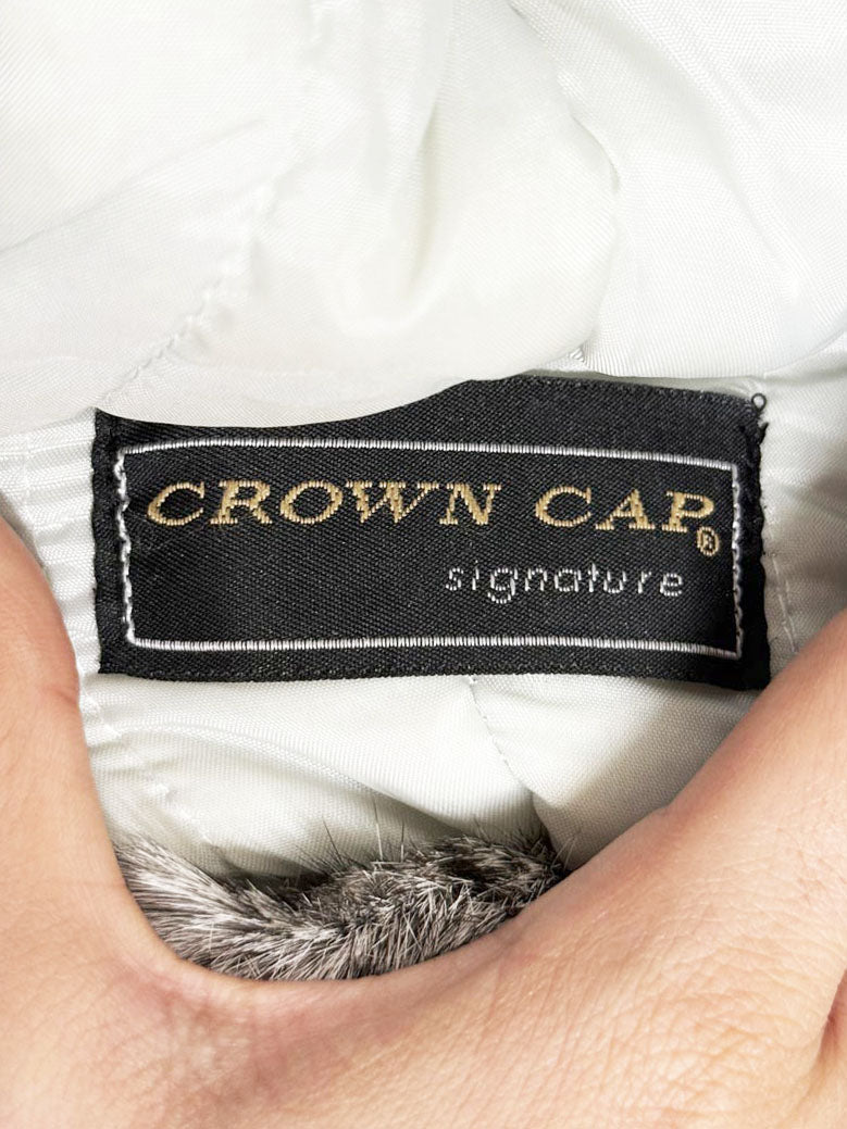 vintage crown cap rabbit fur trapper hat - good market thrift store