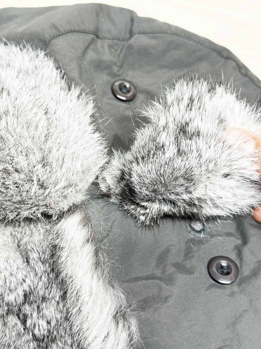 vintage crown cap rabbit fur trapper hat - good market thrift store