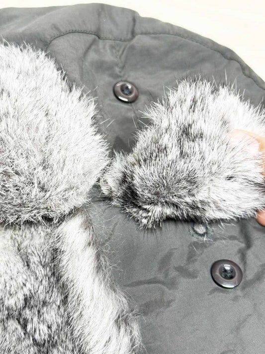 vintage crown cap rabbit fur trapper hat - good market thrift store