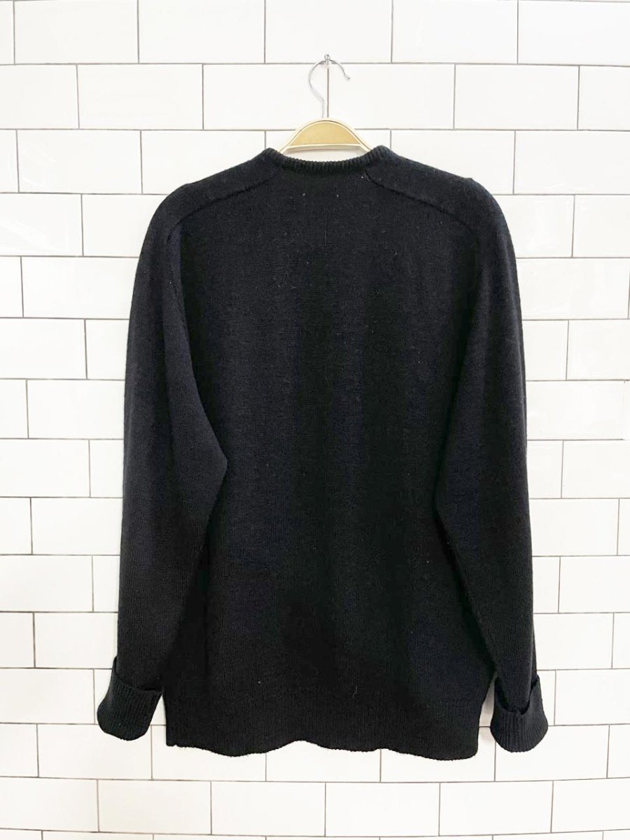 vintage crusaders rugby club crest knit wool sweater - good market thrift store