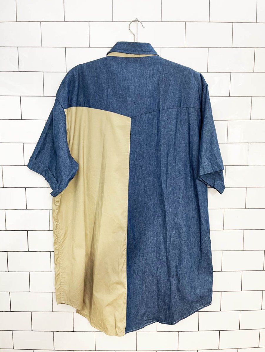 vintage cumberland outfitters southwestern denim full button shirt - good market thrift store