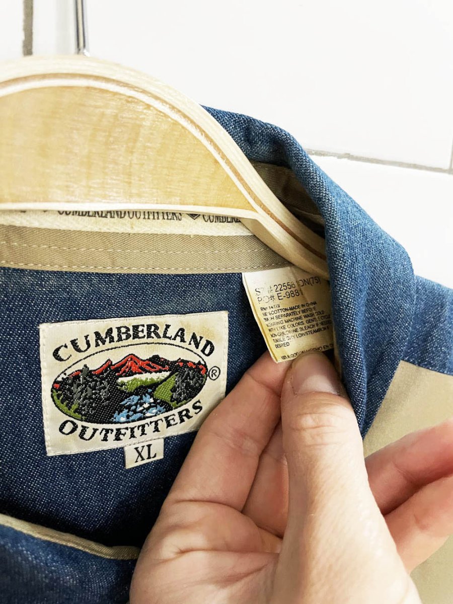 vintage cumberland outfitters southwestern denim full button shirt - good market thrift store