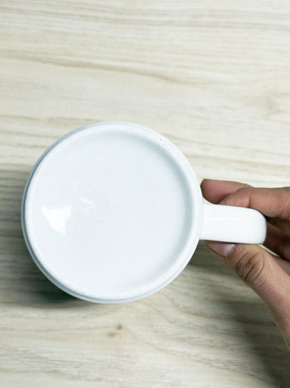 vintage dad teddy in train holiday mug - good market thrift store