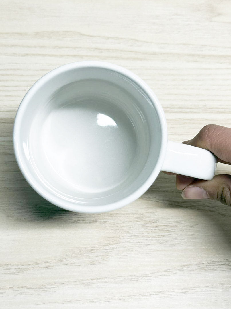 vintage dad teddy in train holiday mug - good market thrift store