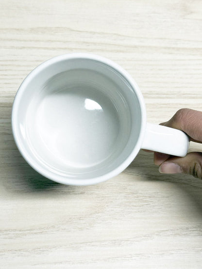 vintage dad teddy in train holiday mug - good market thrift store