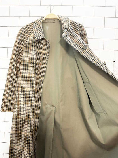 vintage daks 100% wool reversible houndstooth belted coat | made in England - good market thrift store