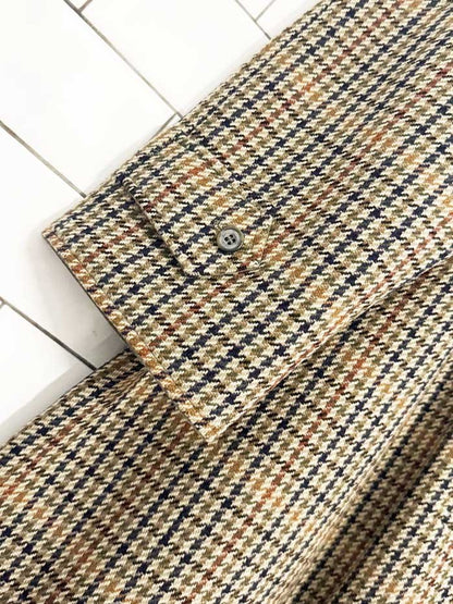 vintage daks 100% wool reversible houndstooth belted coat | made in England - good market thrift store