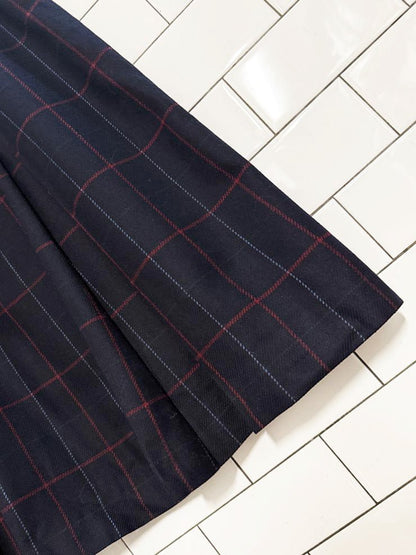 vintage daks london wool plaid pleated midi skirt | designed by gentry - good market thrift store