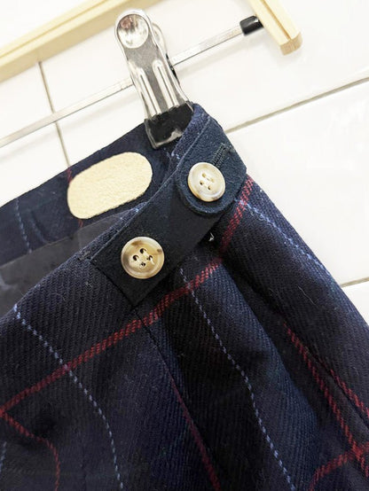 vintage daks london wool plaid pleated midi skirt | designed by gentry - good market thrift store