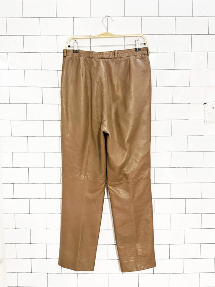 vintage daniel marcus butter leather pleated pants | sterling stall | made in Canada - good market thrift store