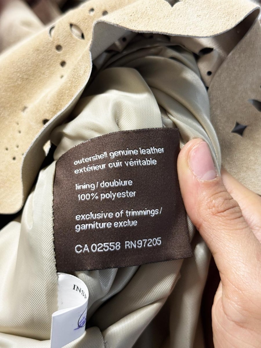 vintage danier 100% lamb suede boho laser cut jacket + skirt set - good market thrift store