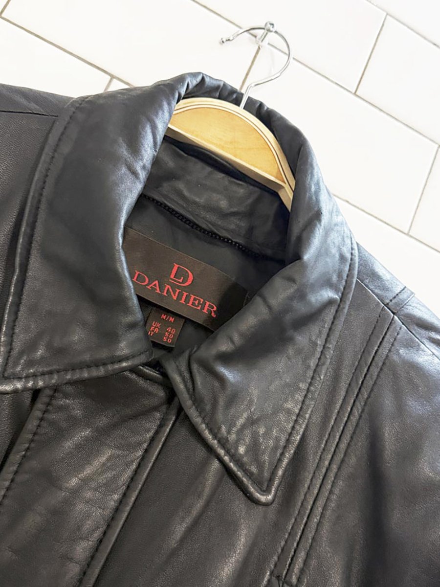 vintage danier butter leather bomber jacket - good market thrift store