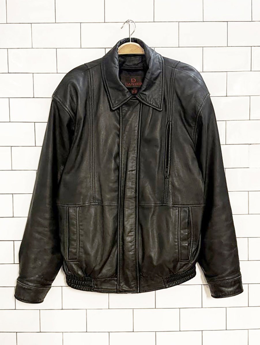vintage danier butter leather bomber jacket - good market thrift store