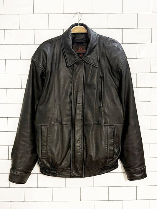 vintage danier butter leather bomber jacket - good market thrift store