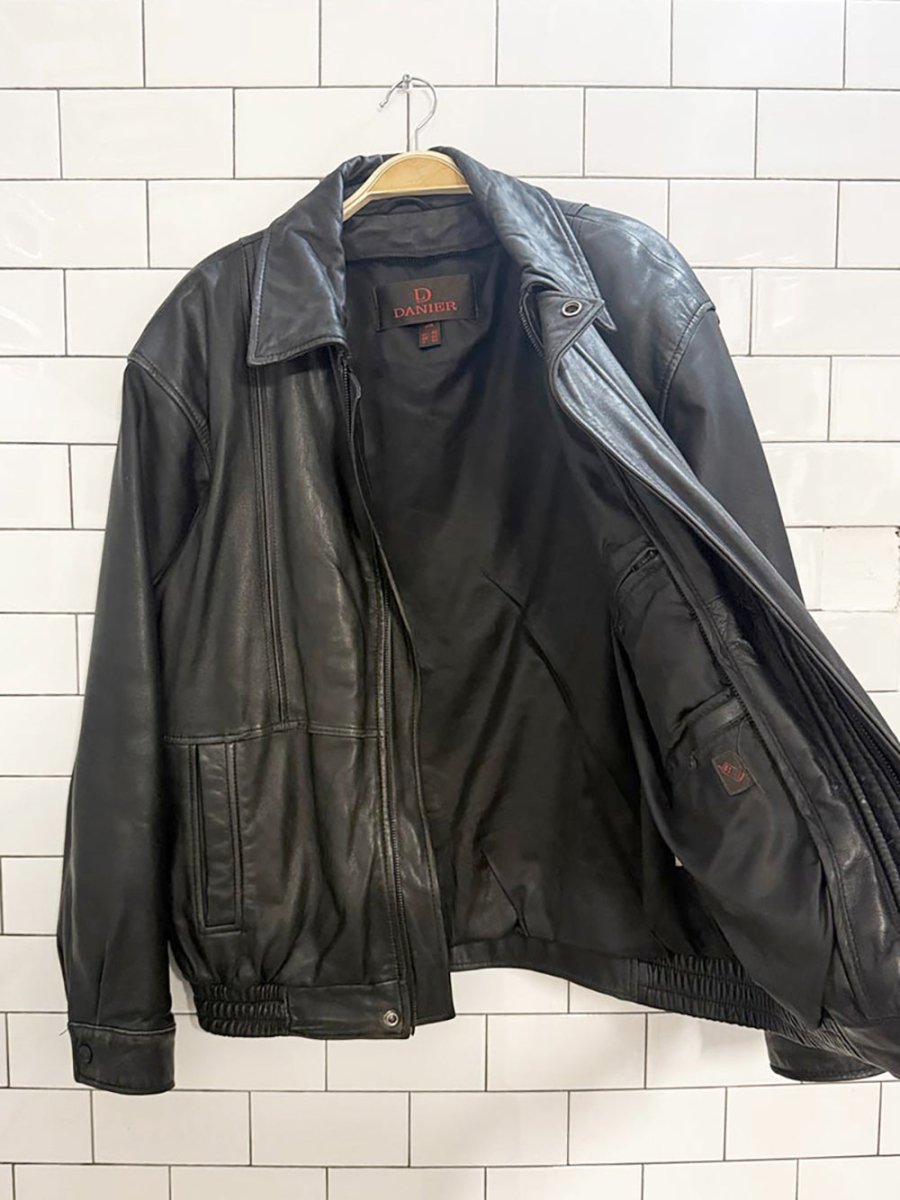 vintage danier butter leather bomber jacket - good market thrift store