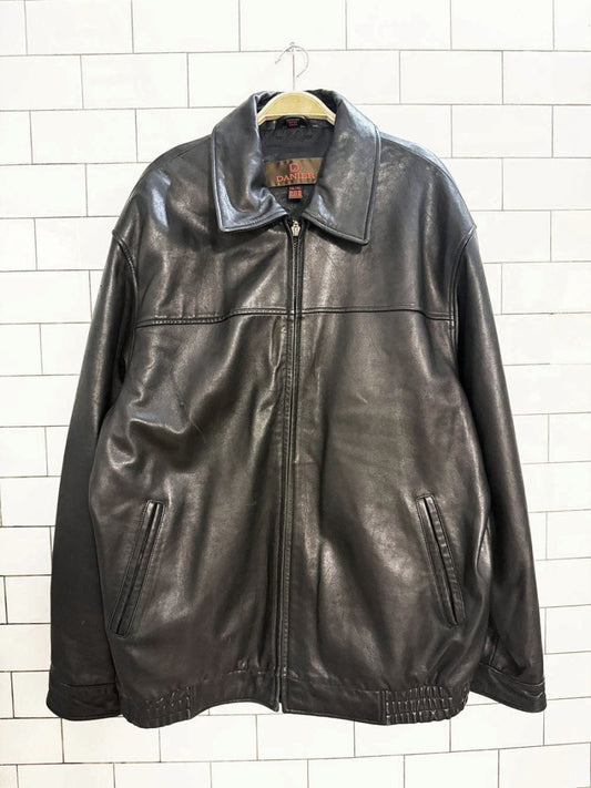 vintage danier butter leather full zip bomber jacket | lambskin - good market thrift store