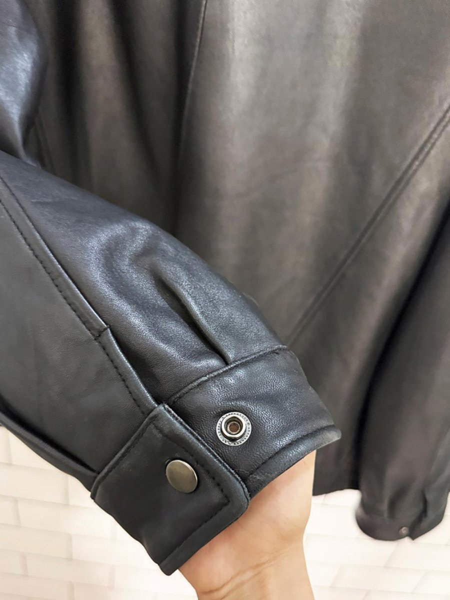 vintage danier butter leather full zip bomber jacket | lambskin - good market thrift store