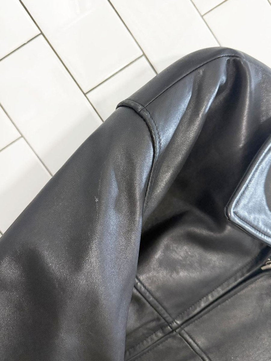 vintage danier butter leather full zip bomber jacket | lambskin - good market thrift store