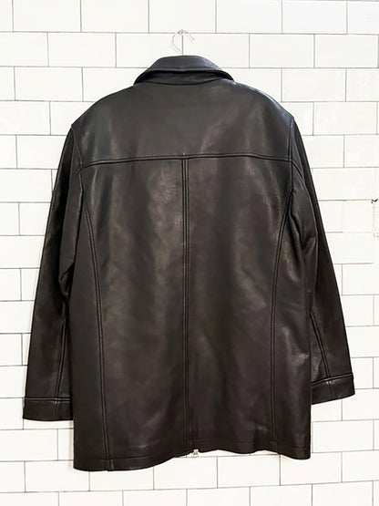 vintage danier butter leather minimal zip jacket | removable lining | lambskin - good market thrift store