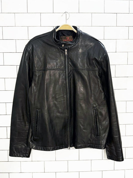 vintage danier butter leather moto jacket | made in Canada - good market thrift store