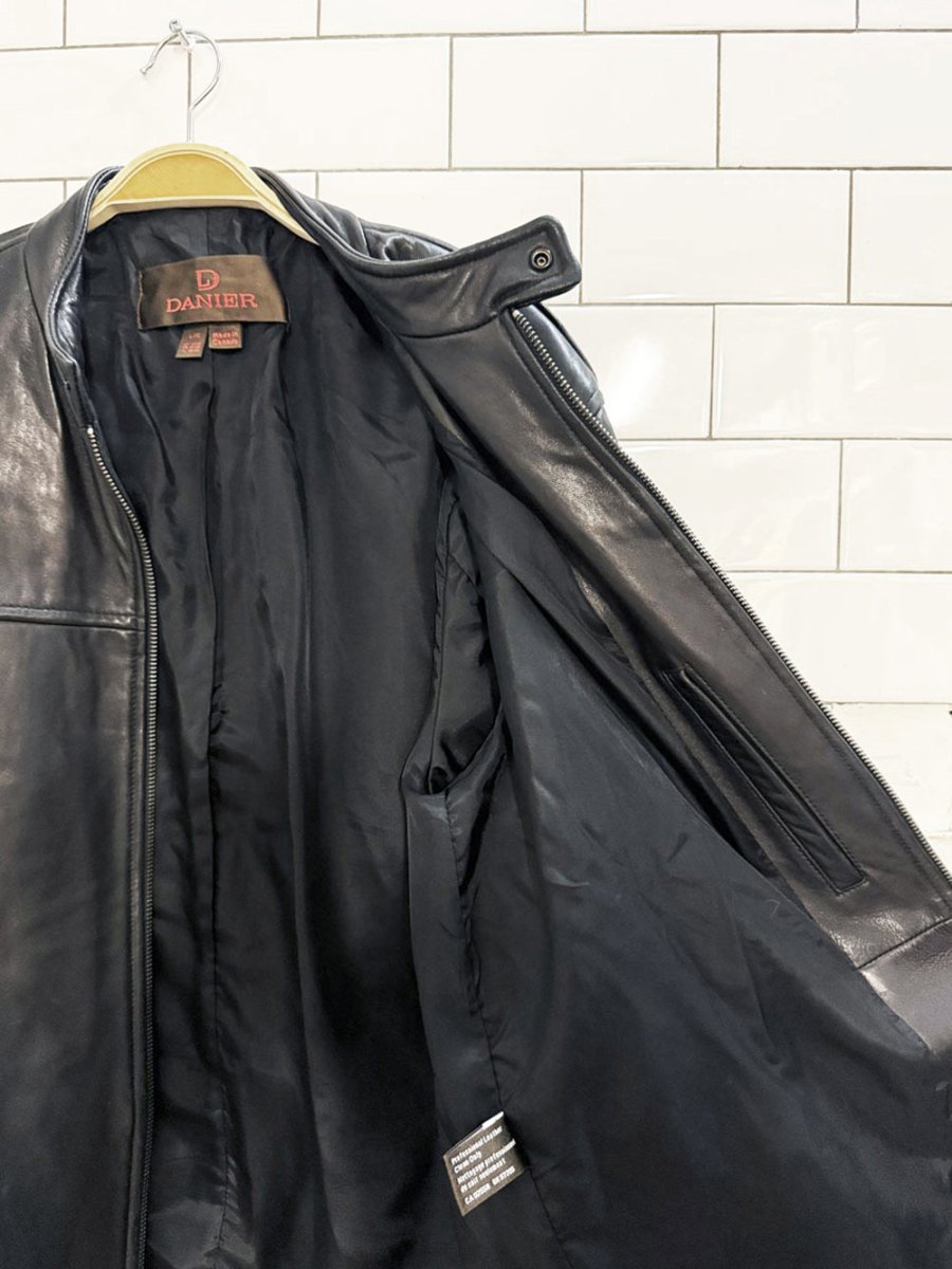 vintage danier butter leather moto jacket | made in Canada - good market thrift store