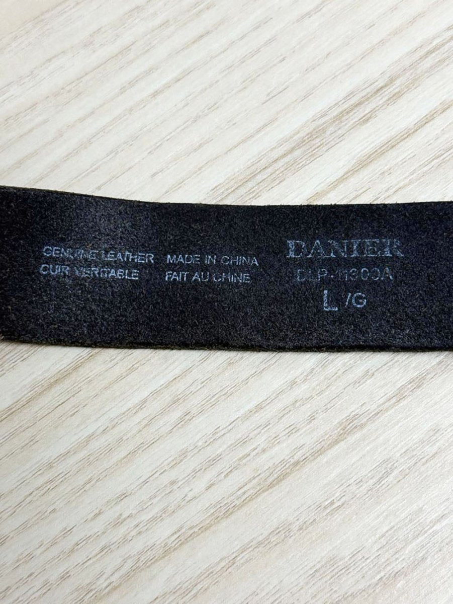 vintage danier leather braided buckle detail belt - good market thrift store