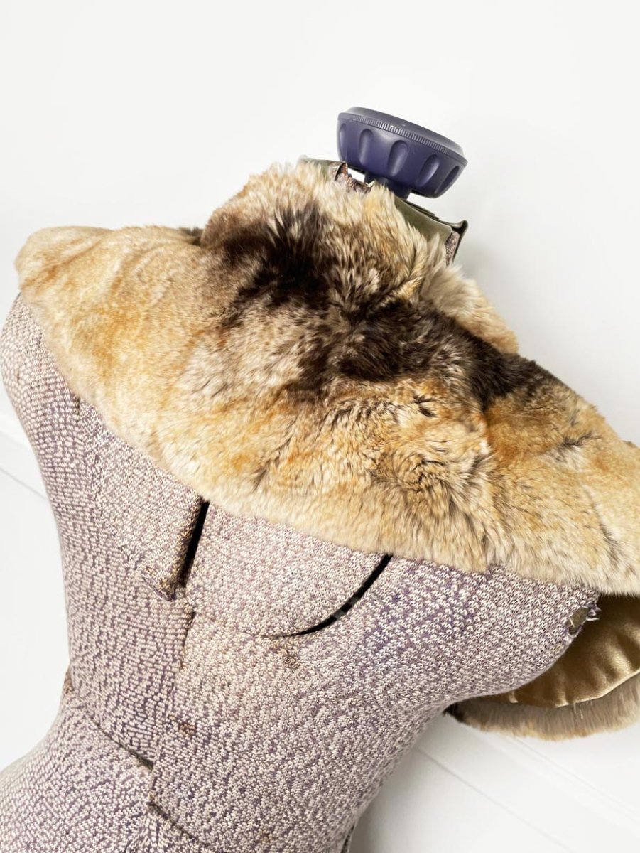 vintage danier shaved mink fur clip on stole collar - good market thrift store