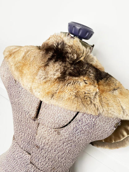 vintage danier shaved mink fur clip on stole collar - good market thrift store