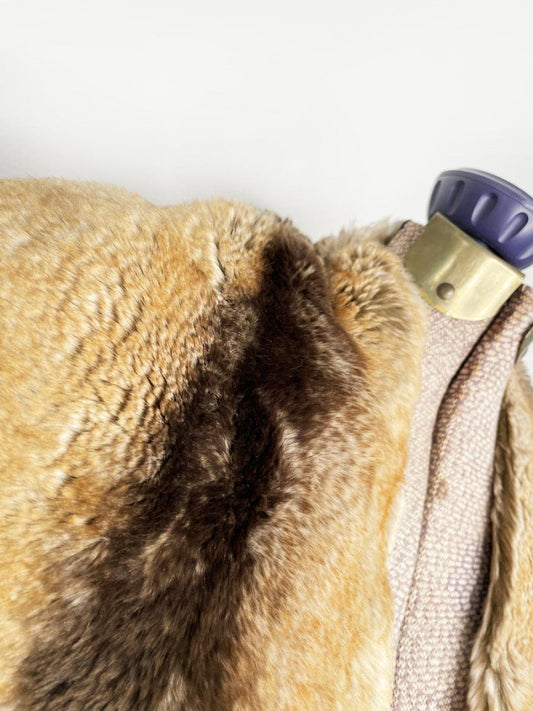 vintage danier shaved mink fur clip on stole collar - good market thrift store