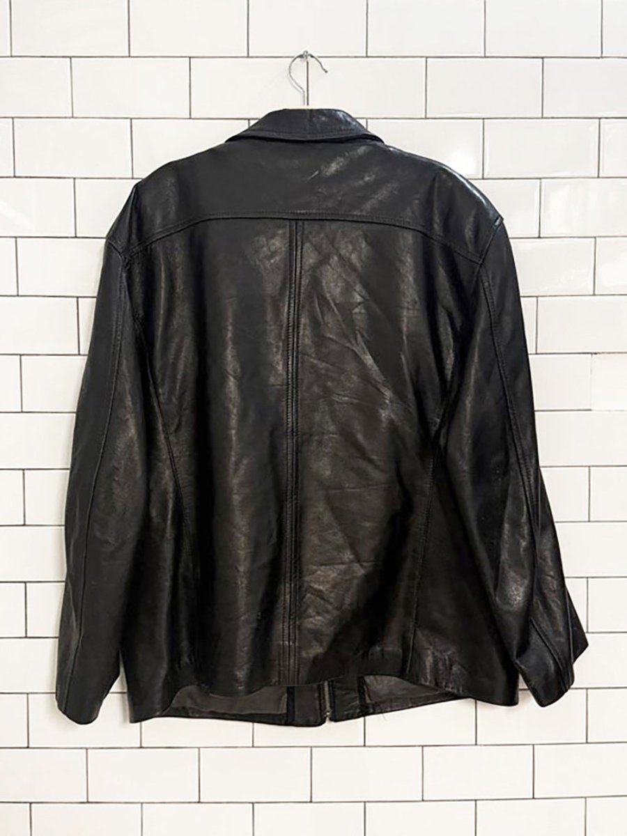 vintage danier soft italian leather full zip jacket | removable lining | made in Canada - good market thrift store