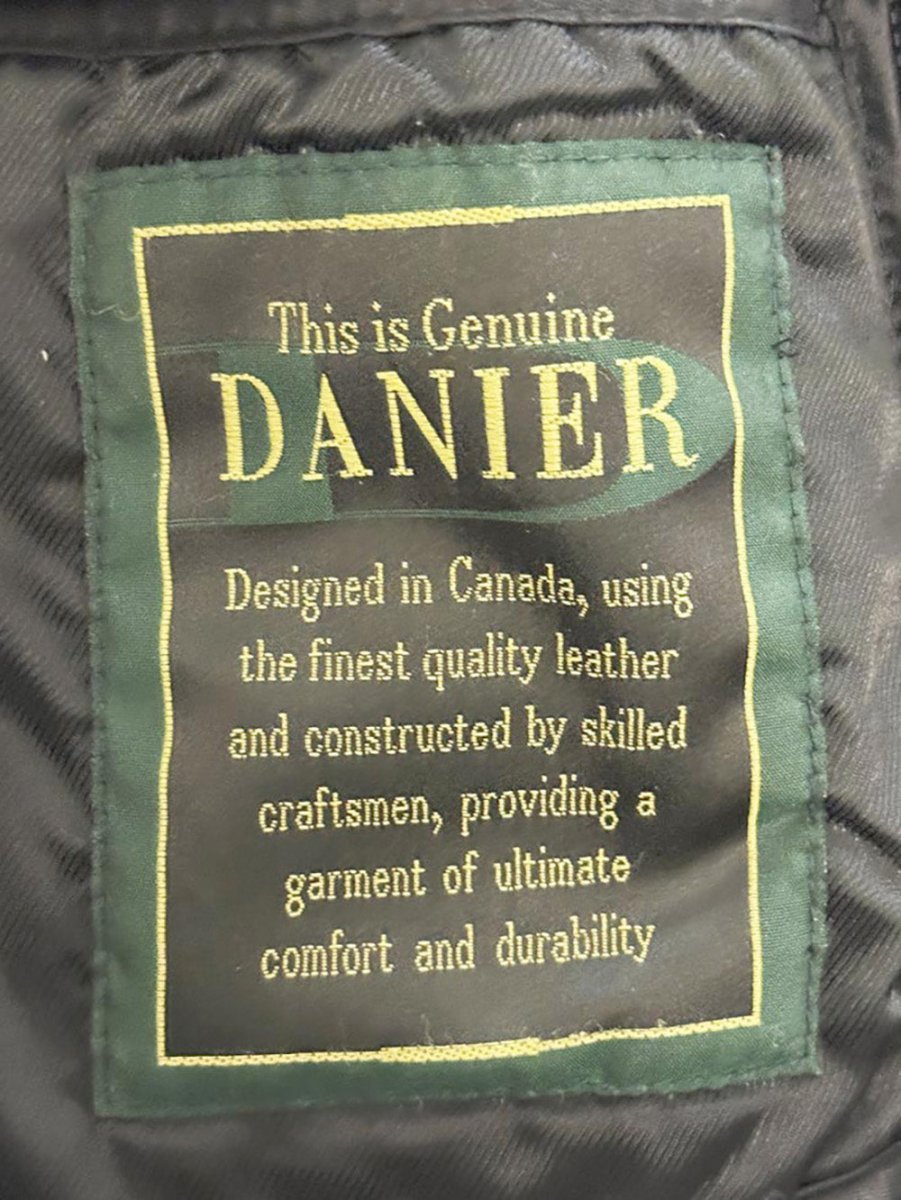 vintage danier soft leather full zip bomber jacket | made in Canada - good market thrift store