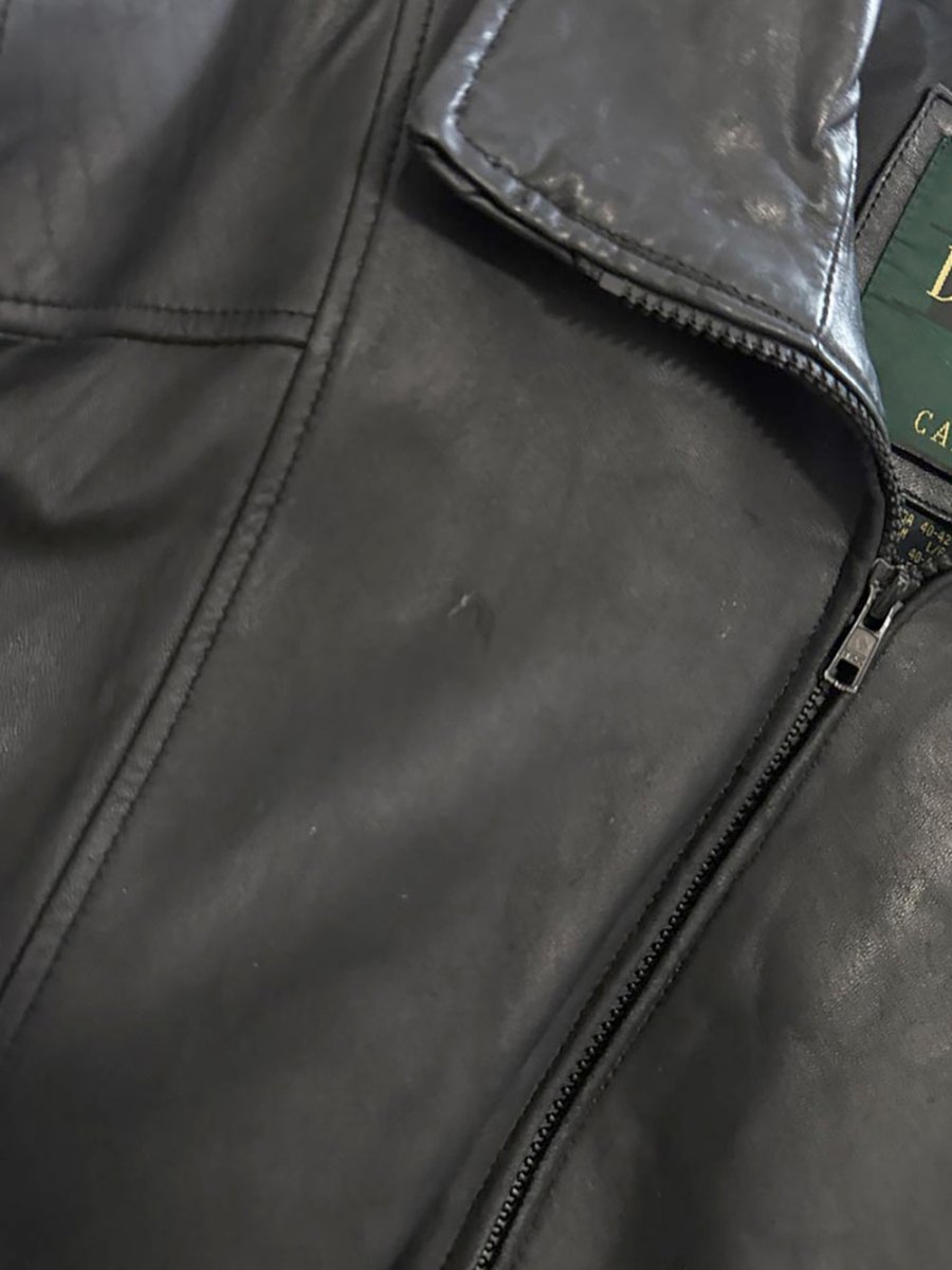 vintage danier soft leather full zip bomber jacket | made in Canada - good market thrift store